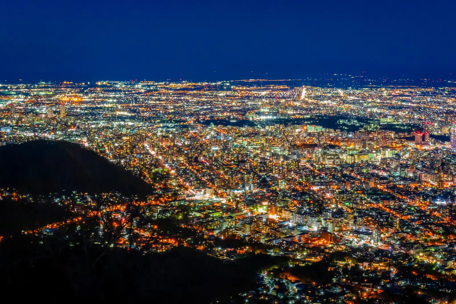 藻岩山から見た札幌市の夜景